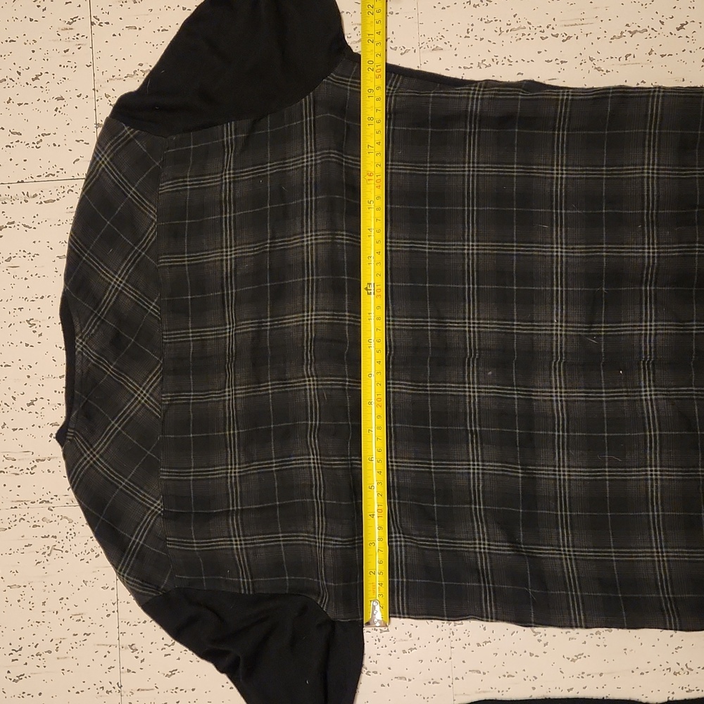 John Varvatos U.s.a Flannel Button Down V Neck Lightweight Knit Cardigan Sweater - Picture 8 of 10